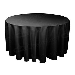 6ft Round Table Cloth - Black Table Cloth