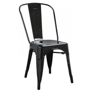 Black Tolix Style Stacking Chair