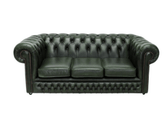 Chesterfield Leather 3 Seater Sofa Green Sofa