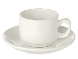 Coffee Cup Espresso Plain White  (packs of 10) Tableware Rentuu