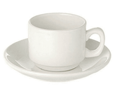 Coffee Saucer Espresso Plain White  (packs of 10) Tableware Rentuu
