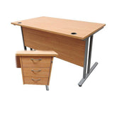 Desk With Pedestal Drawers Desk Rentuu