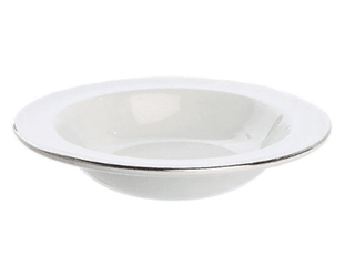 Dessert Bowl 6.5″ Silver Line (packs of 10) Glassware Rentuu