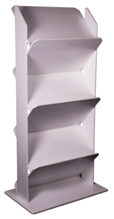 Literature Dispenser/Magazine Rack White Literature Dispenser