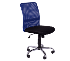 Mesh Chair Blue (No Arms) Chair