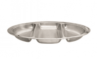 Oval Banqueting Dish 20″ 3 Section Tableware Rentuu