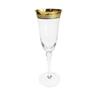 Patterned Gold Rim Champagne Glass Wine Glass Rentuu