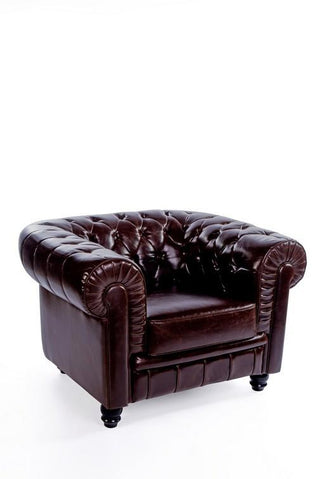 Poltrona Chesterfield Cuoio Vintage