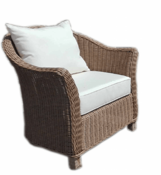 Rattan Armchair with 2 cushions Armchair