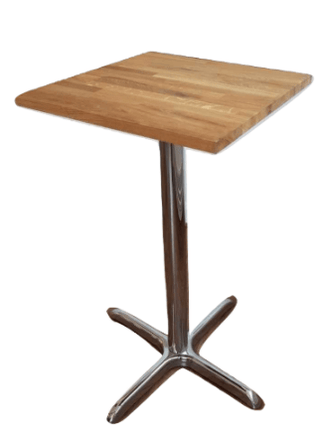 Rustic Square Top Poseur Table Table