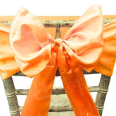Satin Chair Bow - Burnt Orange Bow