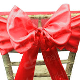 Satin Chair Bow - Red Bow