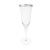 Silver Rim Champagne Glass Wine Glass Rentuu