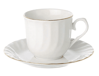 Tea/Coffee Saucer Gold Line (packs of 10) Tableware Rentuu