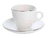 Tea/Coffee Saucer Silver Line (packs of 10) Tableware Rentuu