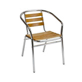 Teak & Aluminium Cafe Chair Chair Rentuu