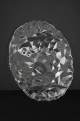 Vassoio Ovale Vetro Diamond cm 34