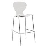 White Chrome Bar Stool Chair Rentuu