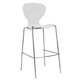 White Plastic Stacking Stool Chair Rentuu