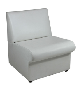 White Wallis Single Unit Chair